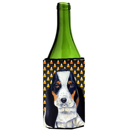 Carolines Treasures Basset Hound Halloween Portrait Wine bottle sleeve Hugger - 24 oz. LH9070LITERK